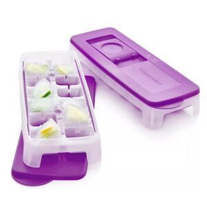 Tupperware Fresh & Pure Purple Ice Tray Set of 2 Brand NEW Rare Color